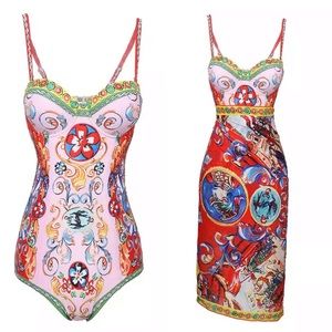 NEW Swim&Scarf Royalty One Piece & Wrap Size Sm HOST PICK